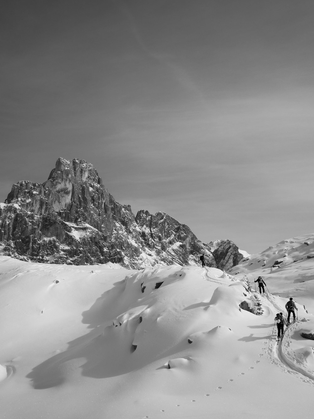 mountain covered in snow