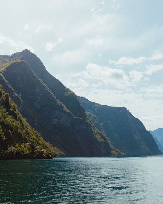 lake and mountain in Nærøyfjord Norway