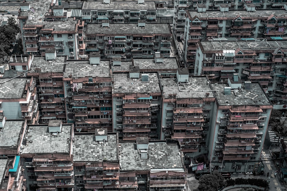 aerial view of buildings