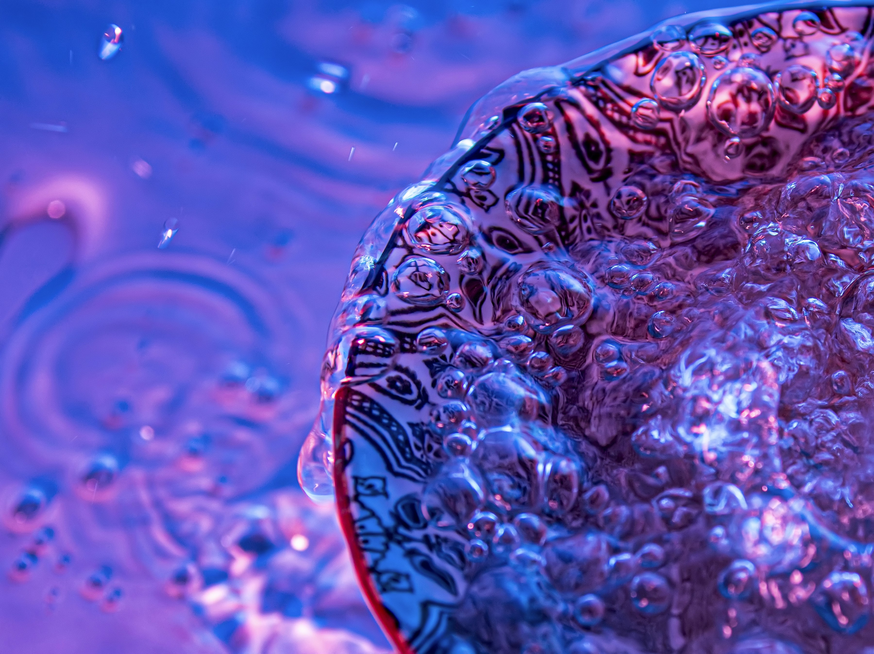 bubbles on white and black textile