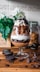 Oreo cookie sandwiches dessert in short-stem glass