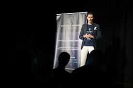 man on stage
