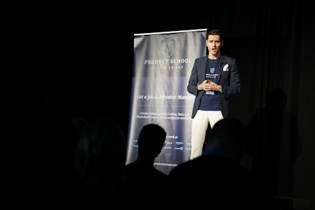 man on stage