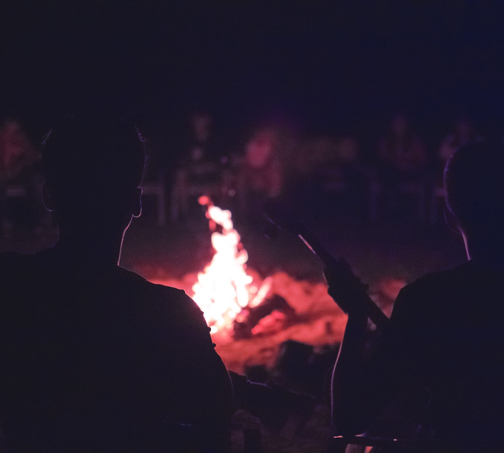 silhouette of people