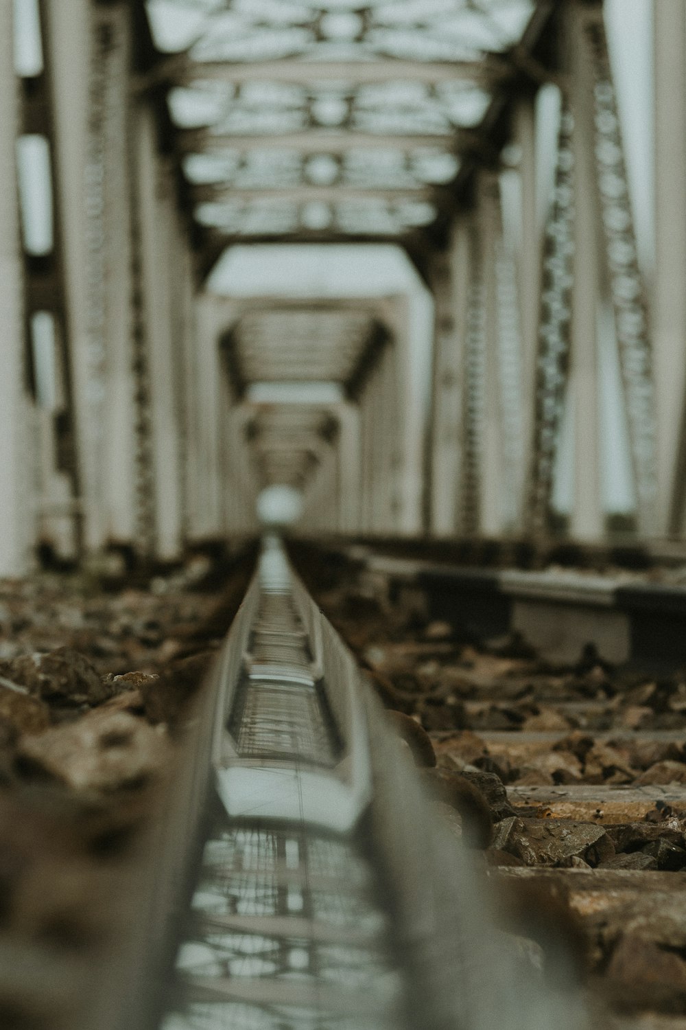 white metal bridge