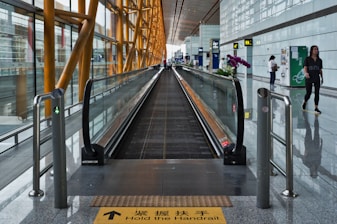 escalator in airport