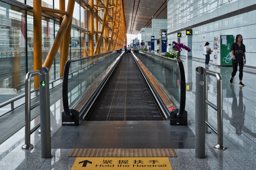 escalator in airport