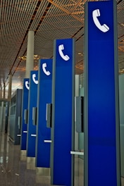 blue wooden board