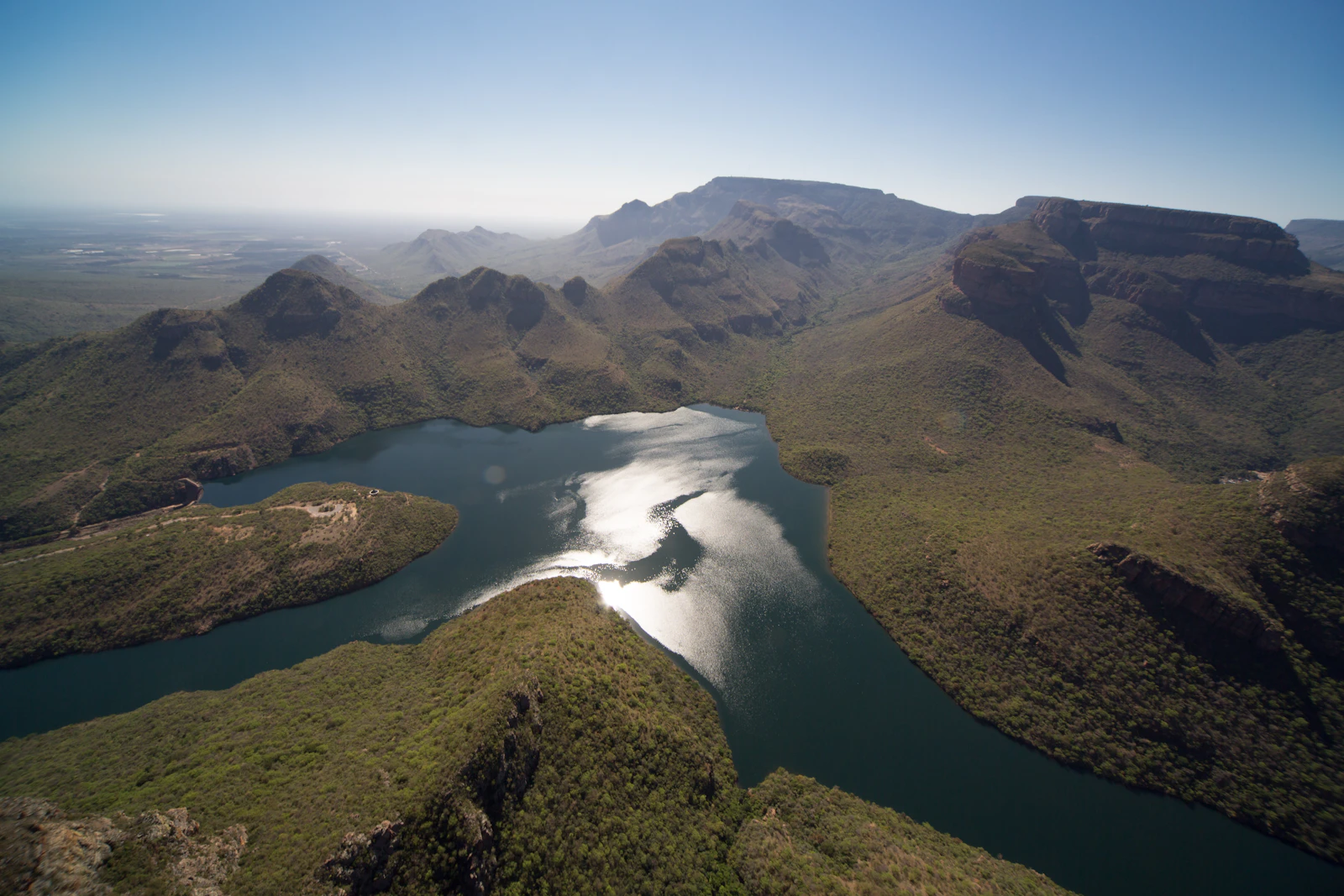 The Three Rondavels rising above Blyde River Canyon