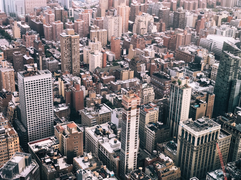 aerial view of buildings