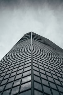 tall black building close-up photography