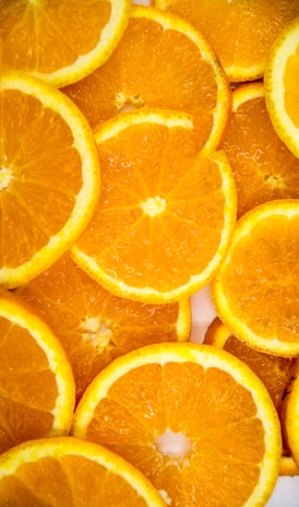 sliced of tangerine fruits
