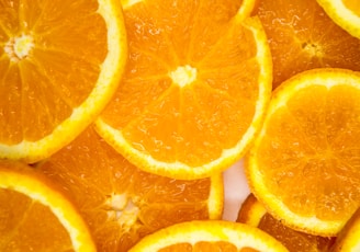 sliced of tangerine fruits