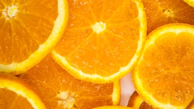 sliced of tangerine fruits