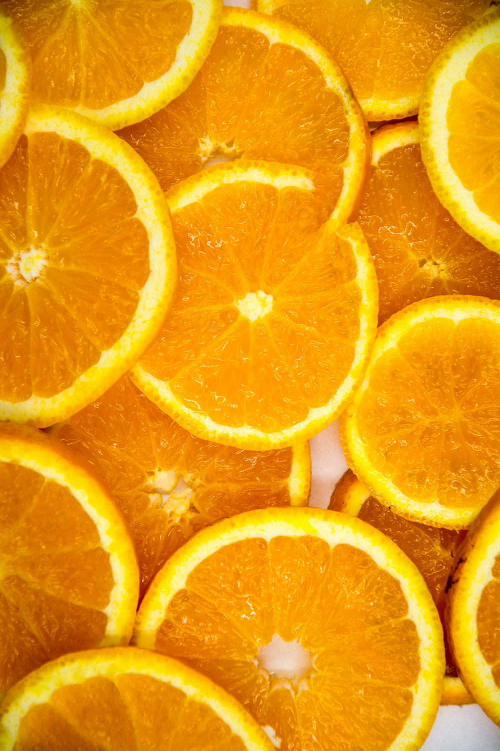 sliced of tangerine fruits