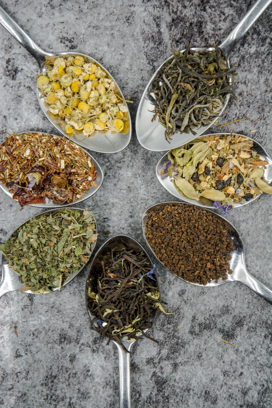 Loose-leaf tea selection