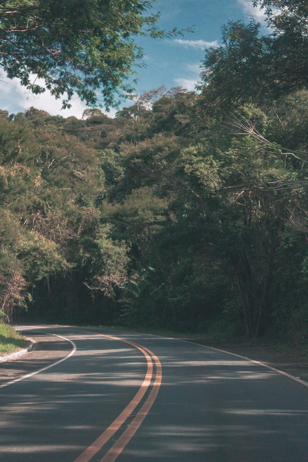 empty curved road