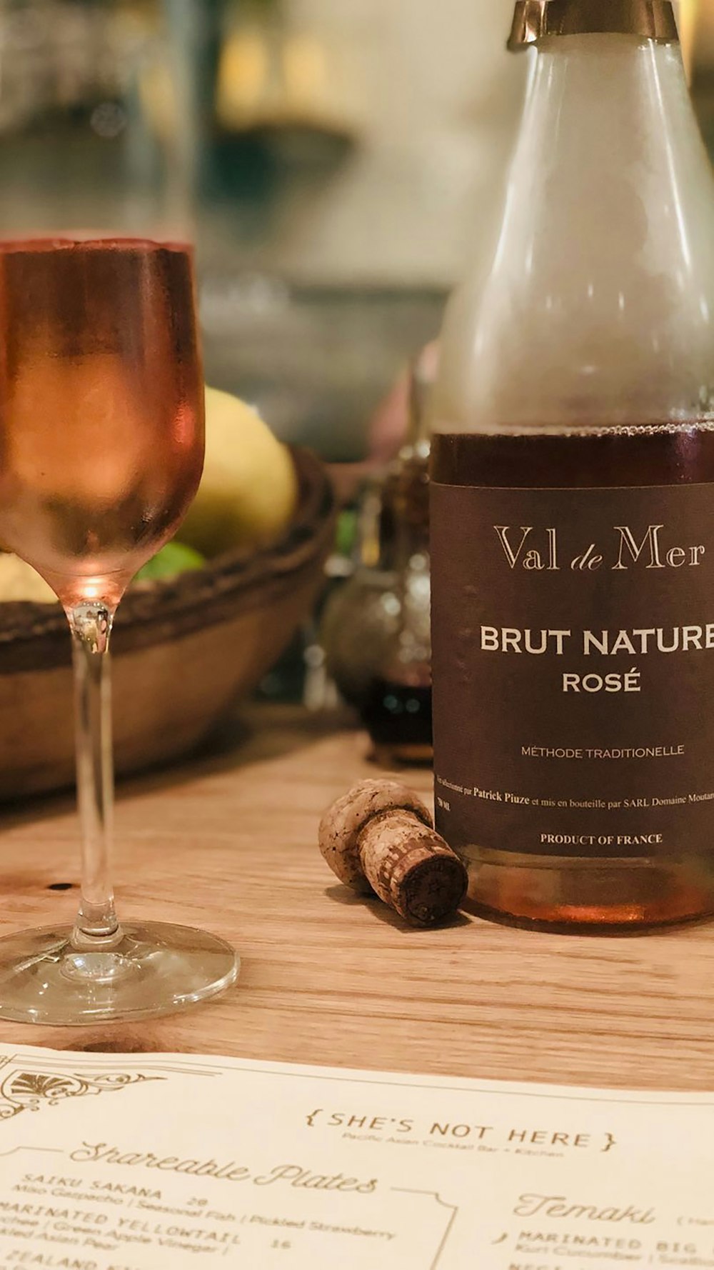 Brut Nature Rose bottle