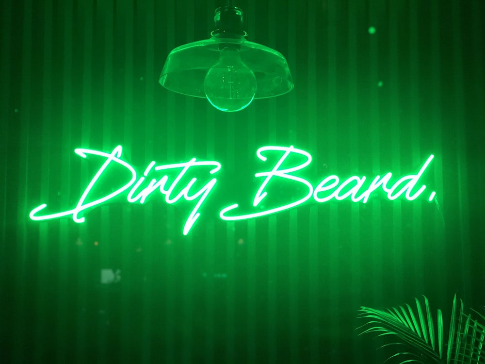 green and white Dirty beard LED lights