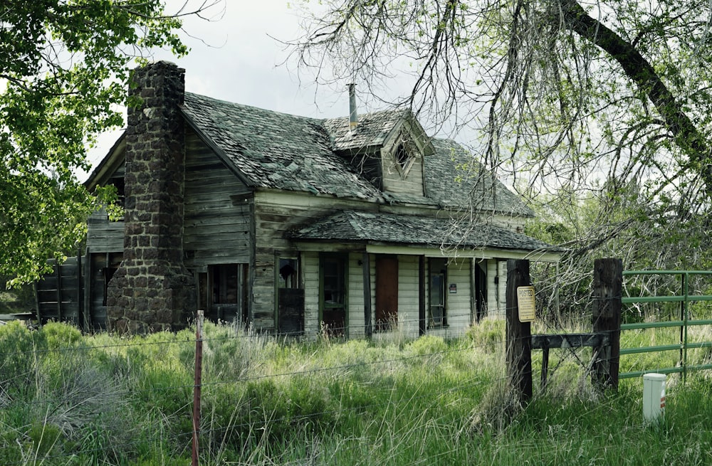 cabin near trees