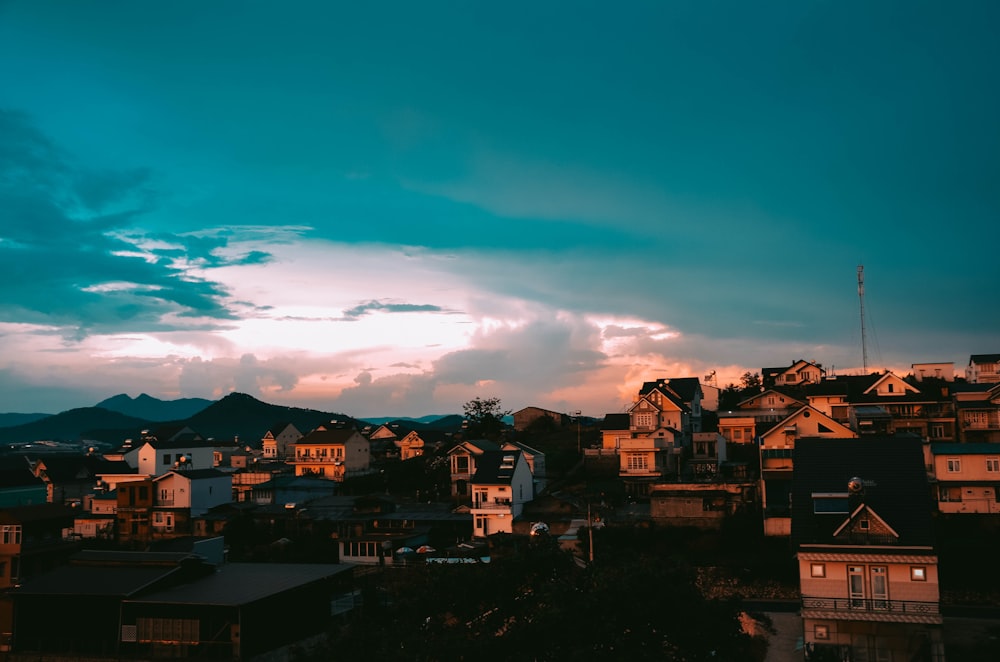 white and black houses