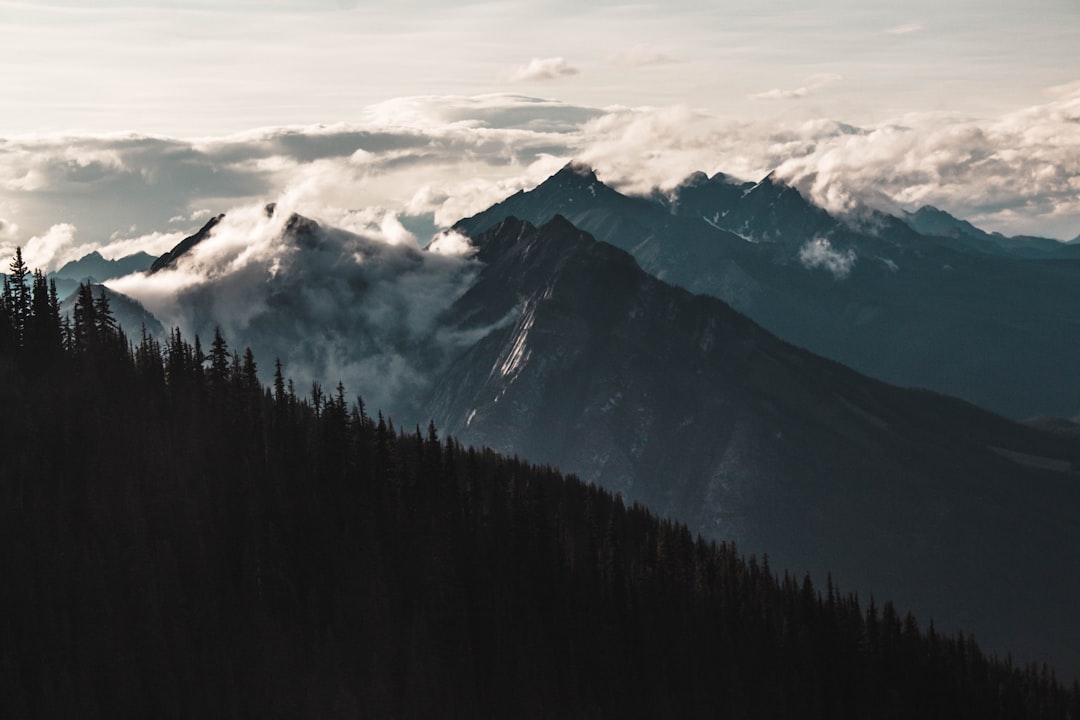 silhouette of mountains