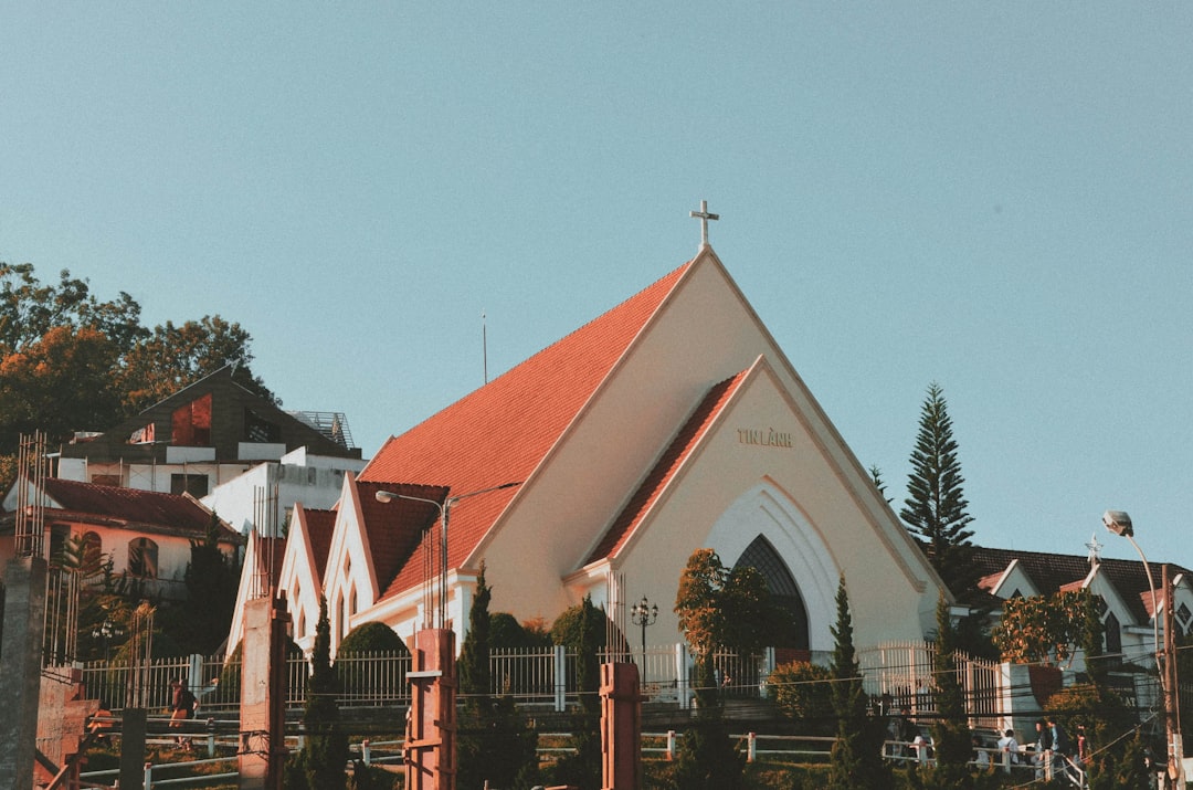 white and brown church