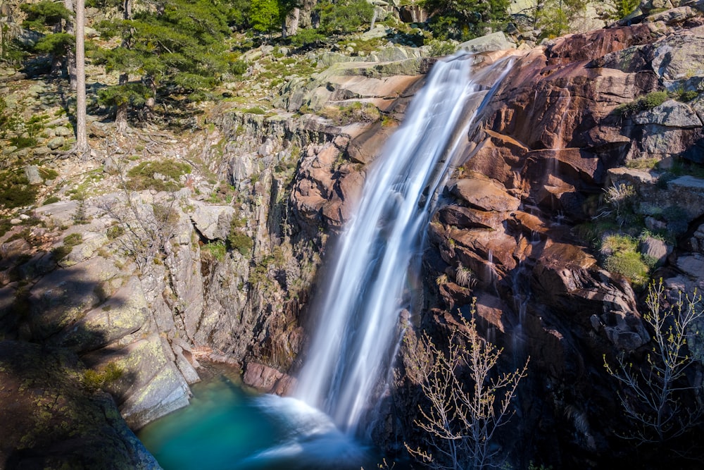 waterfalls close-up photography