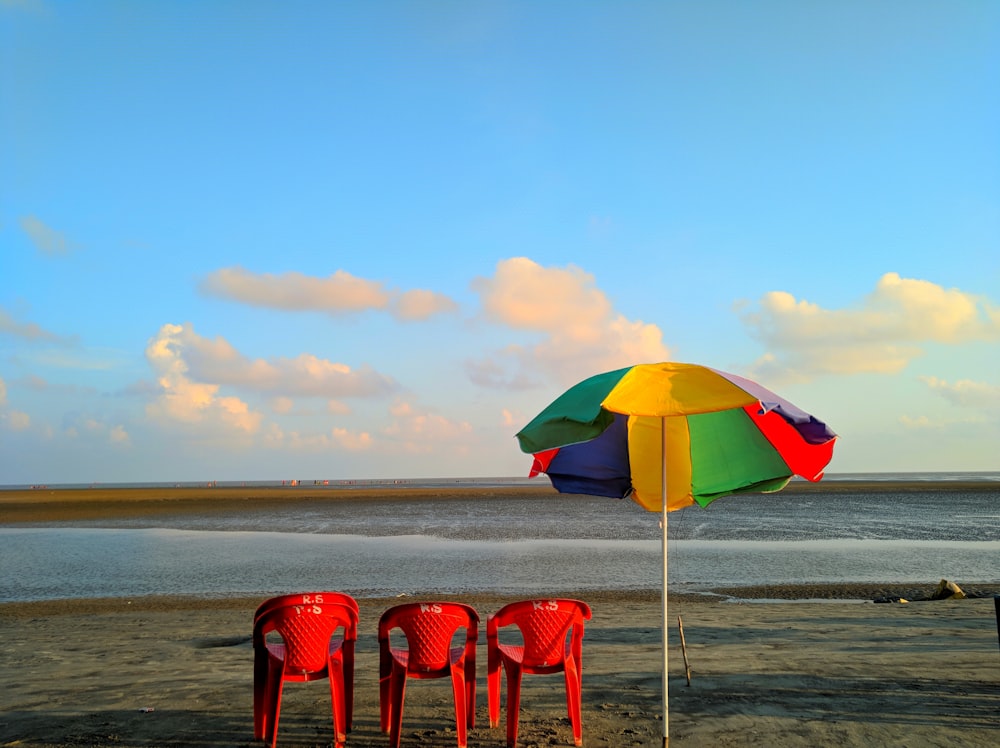 multicolored umbrella