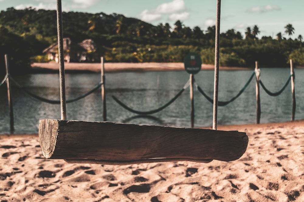 brown wooden log