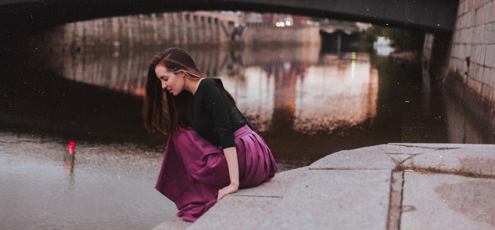 woman near river