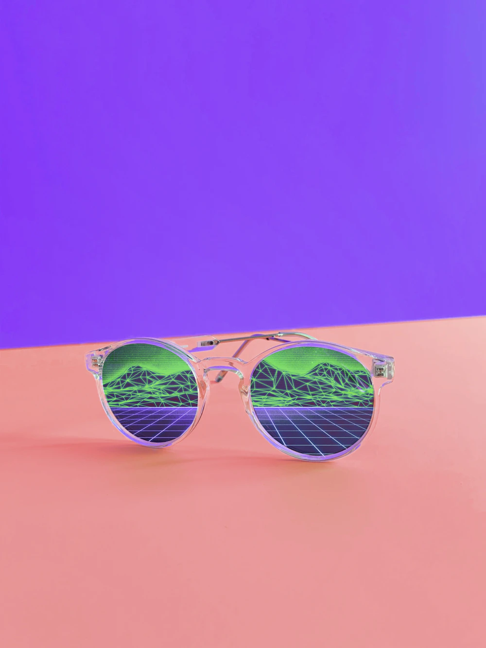 Light-coloured modern sunglasses