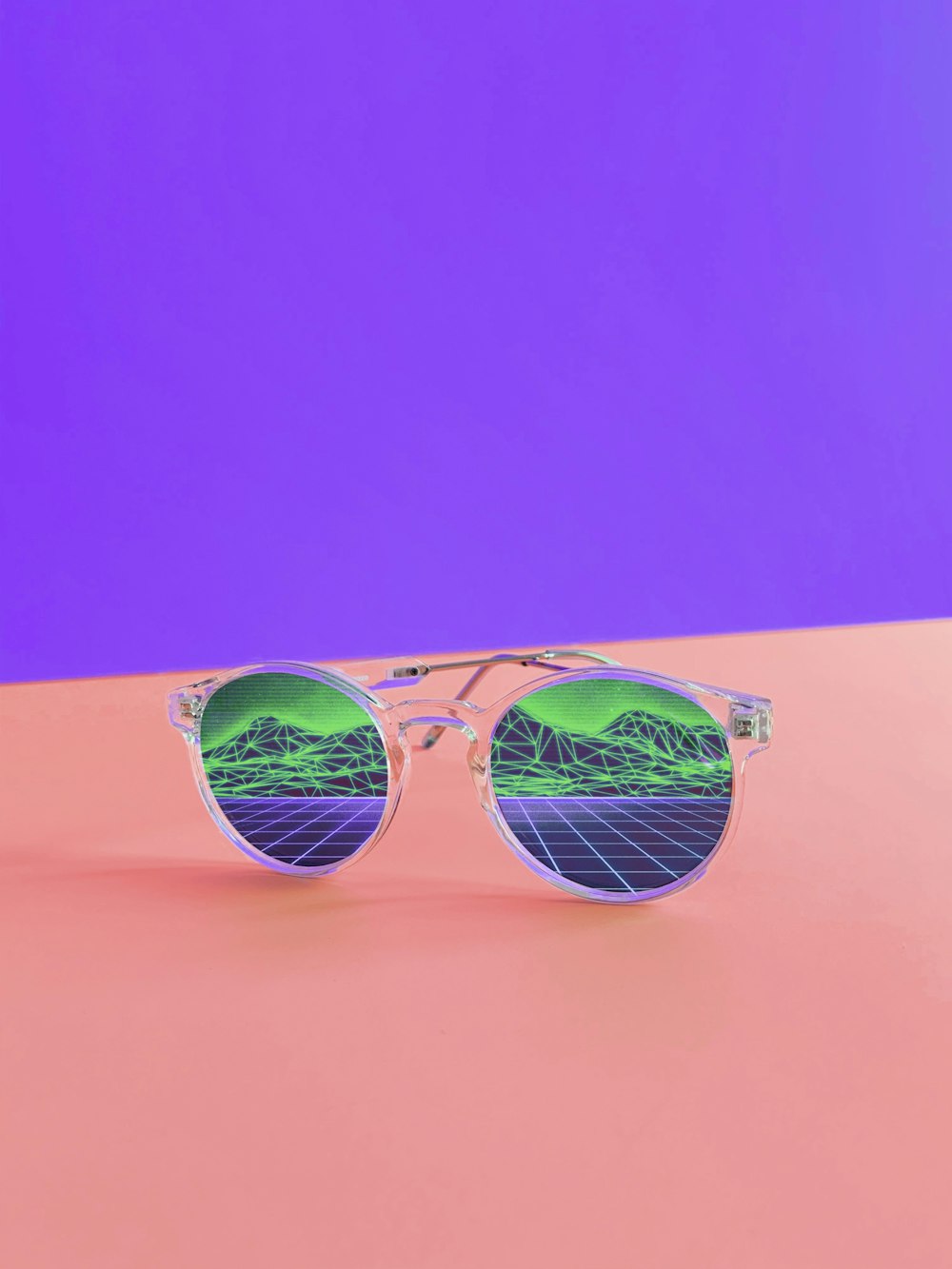 white framed sunglasses close-up photography