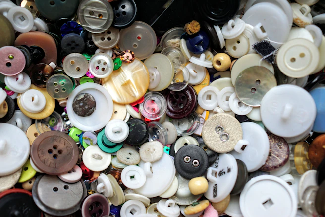 assorted-color buttons