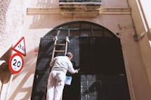 man wearing white pants