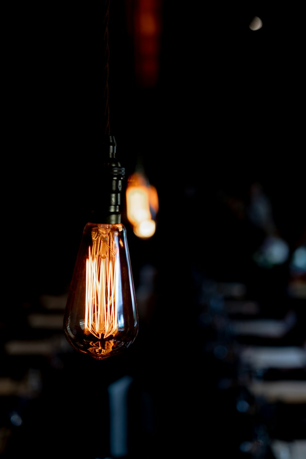 black framed lantern