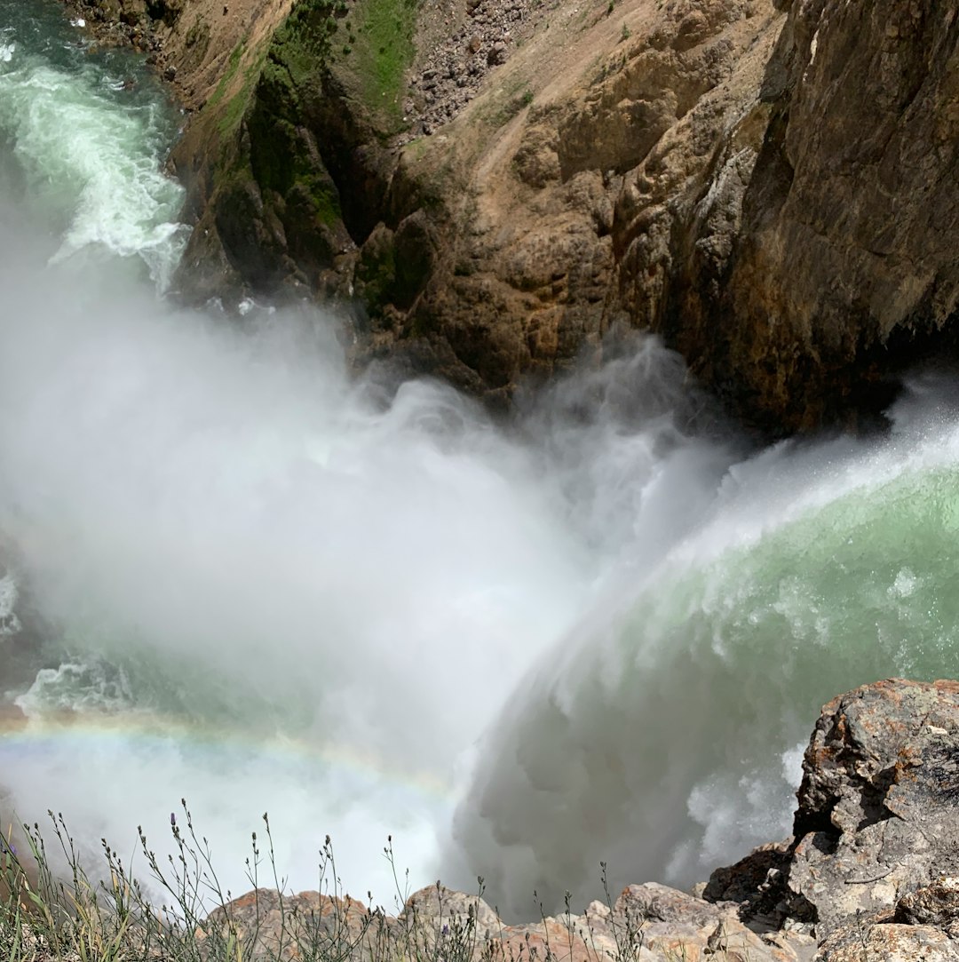 Waterfall photo spot N Rim Dr Yellowstone National Park