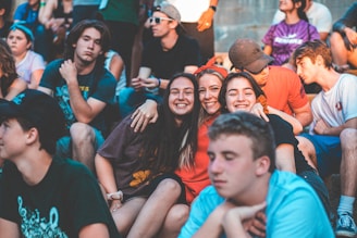 people sitting during day