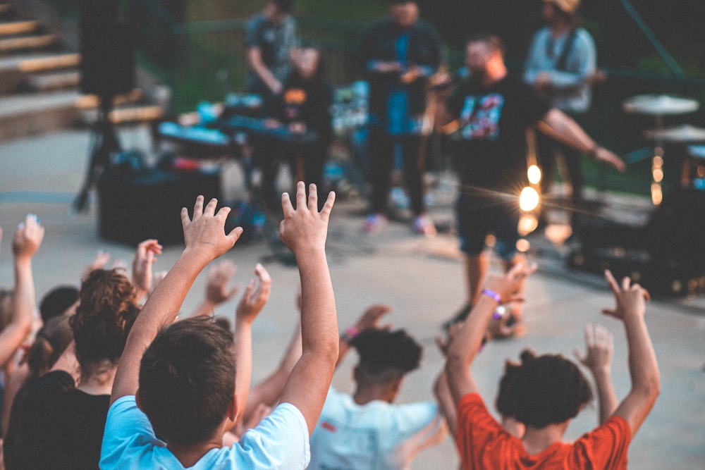 group of people playing instruments