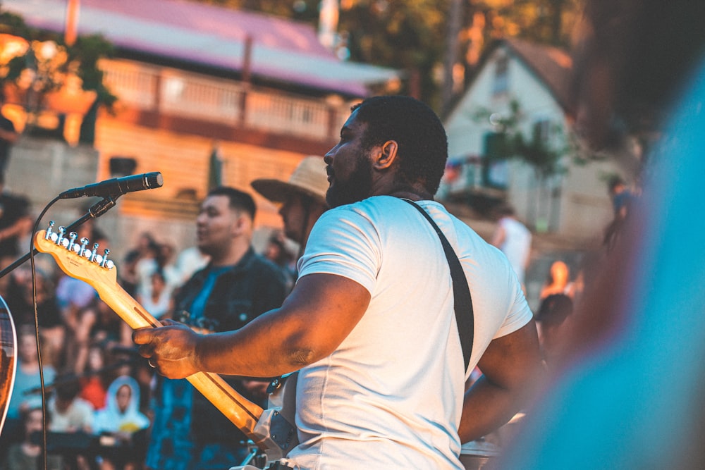 man playing guitar