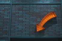 orange arrow signage