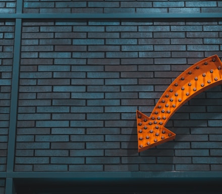 orange arrow signage