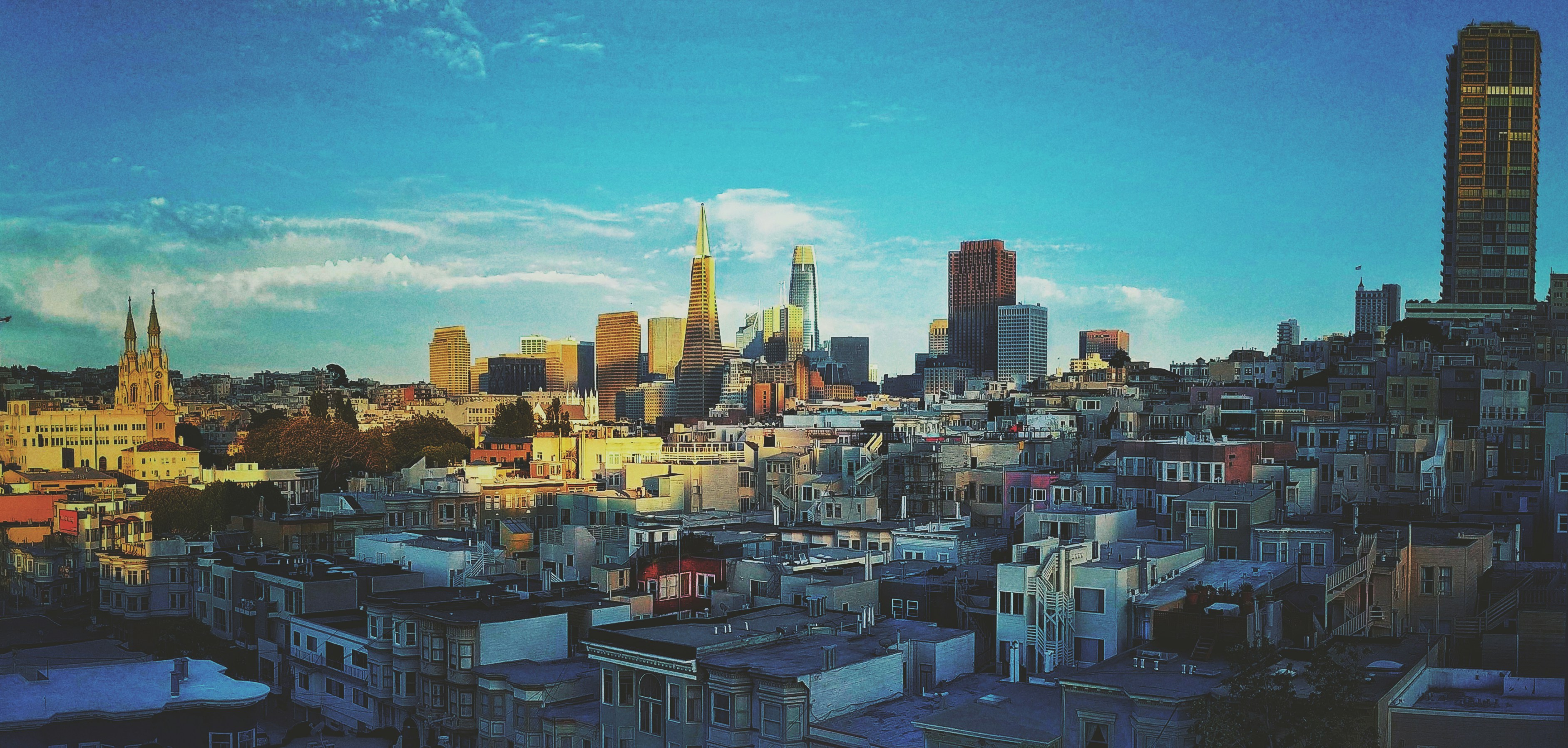 high-angle photography of buildings