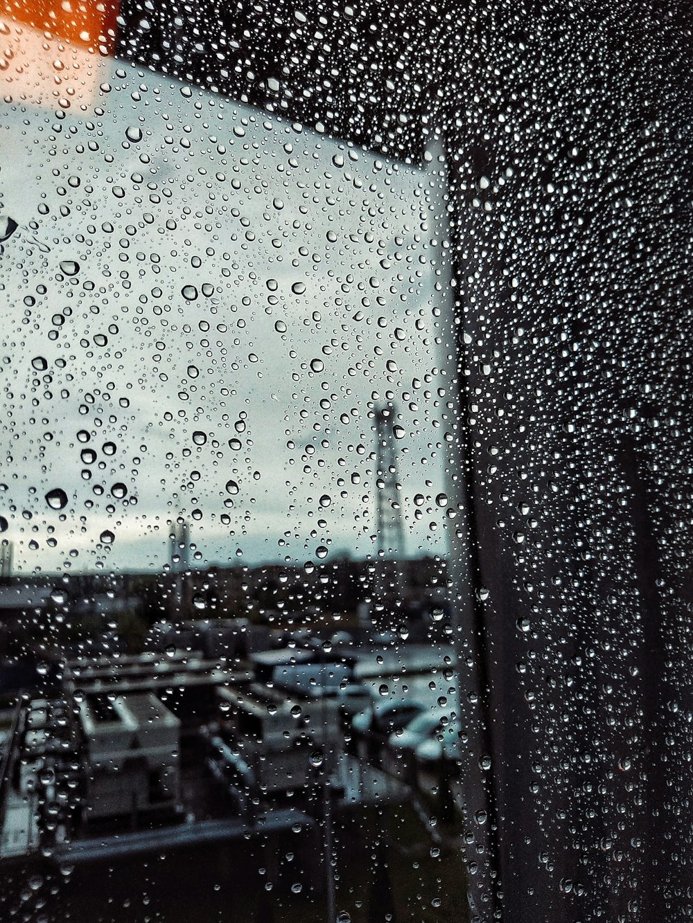 water droplets on glass