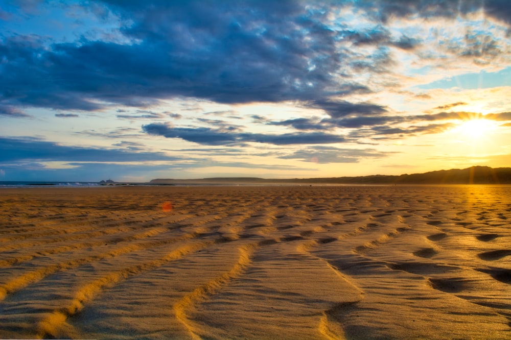 desert during golden hour