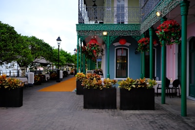 A charming outdoor space with decorative elements.