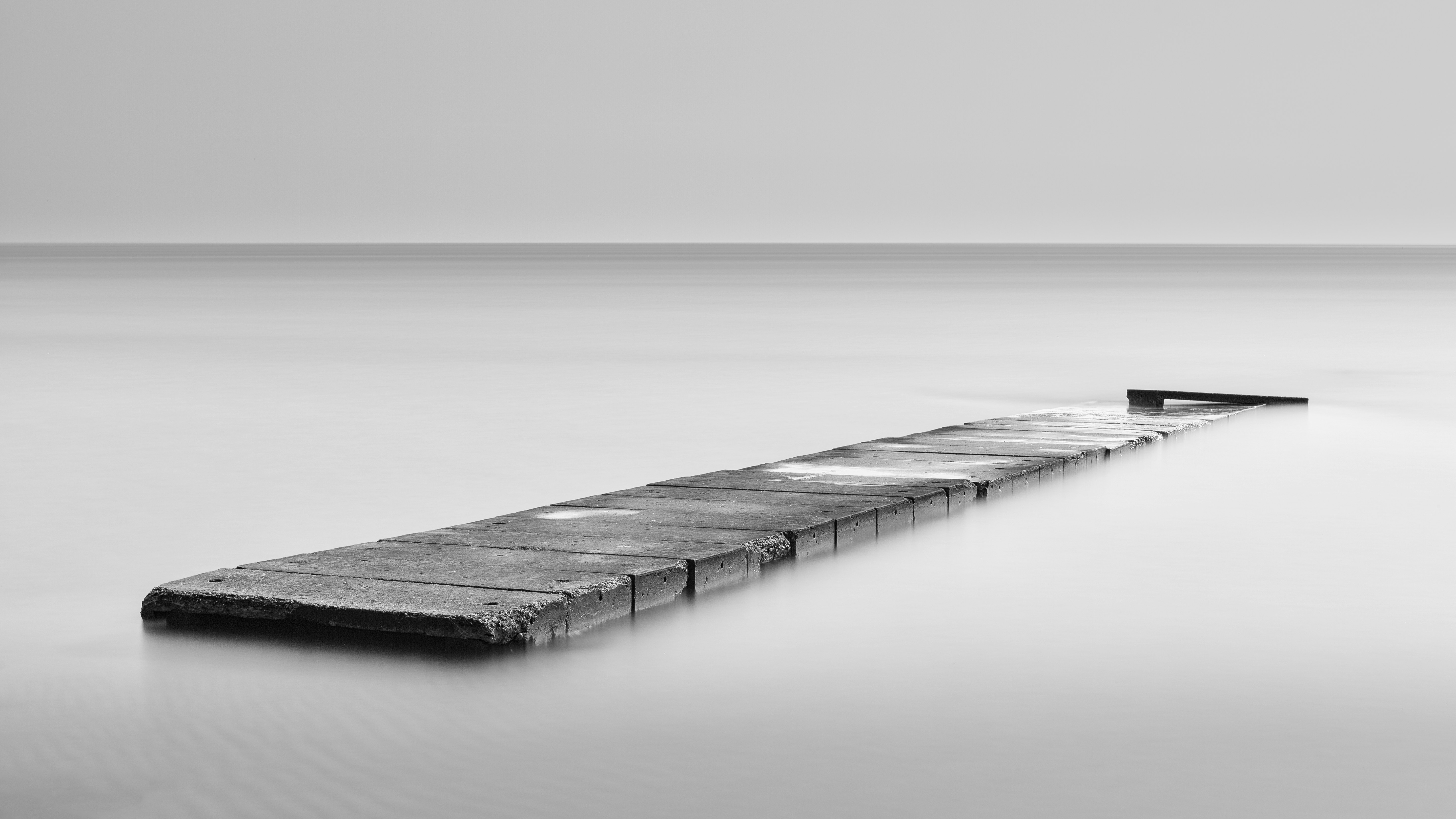 black wooden dock