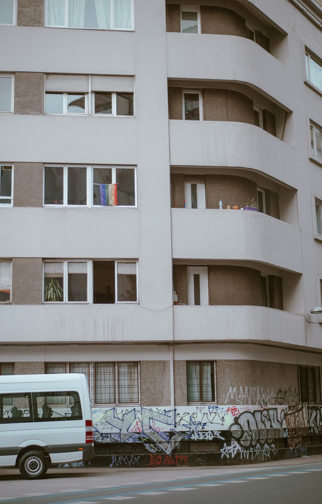 white painted building