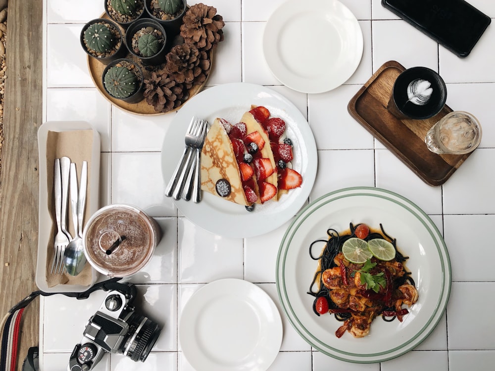 cooked food on white ceramic plate