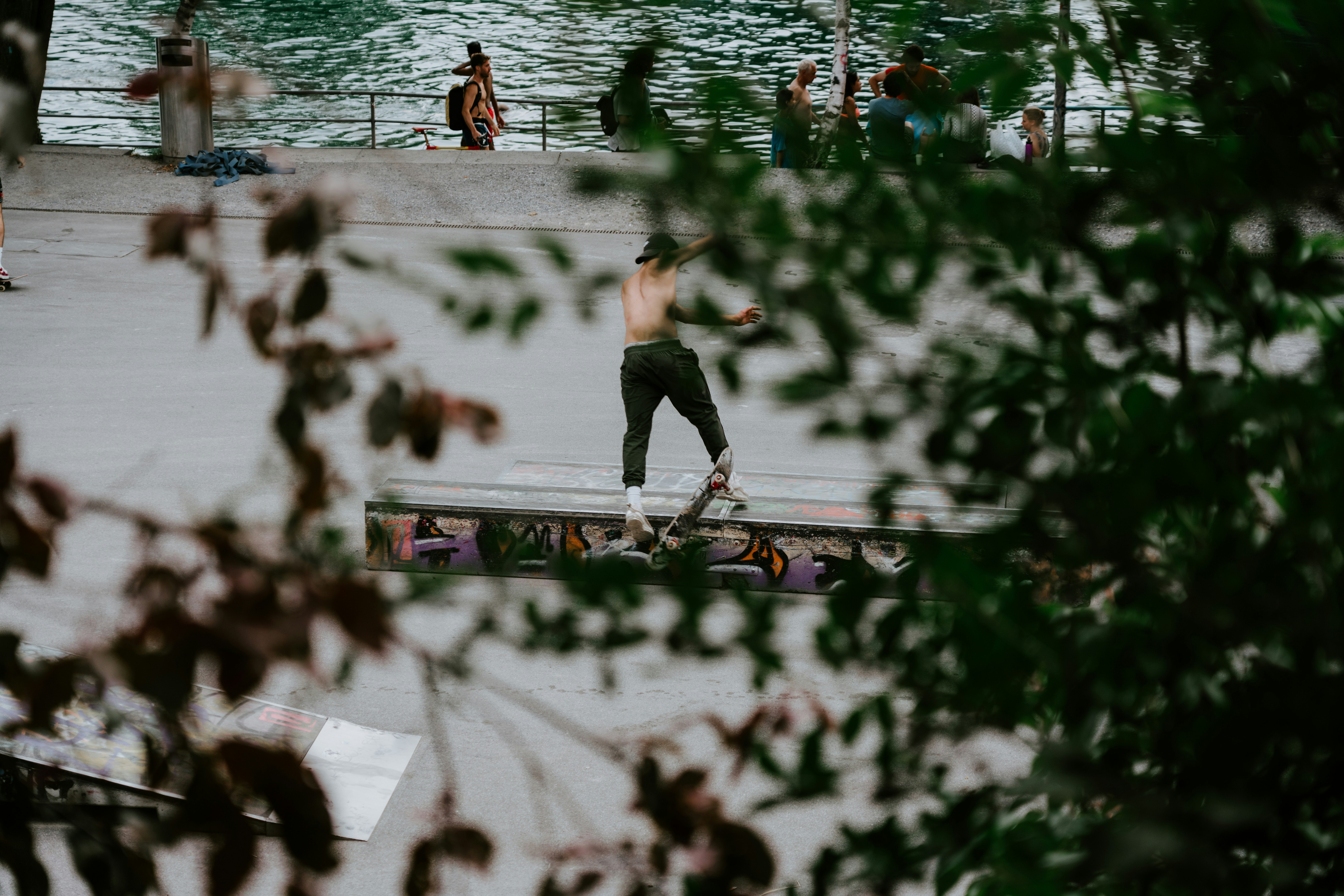 man skating during daytime